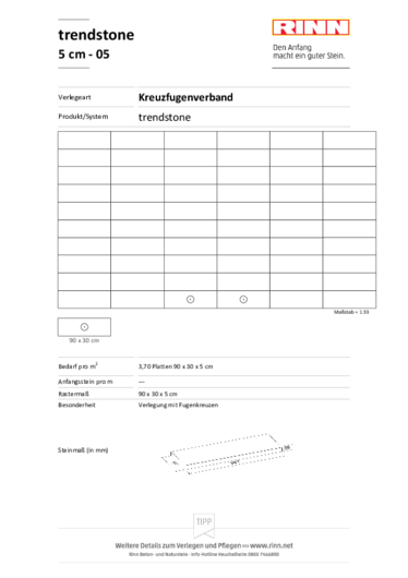 Trendstone Verlegemuster Kreuzfugenverband Trendstone Verlegemuster Kreuzfugenverband