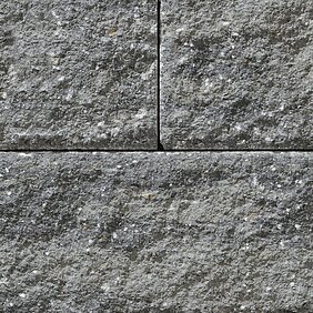 Rinn York Mauer in der Farbe rustica Basalt-Anthrazit kann mit Geogitterbewehrung bis zu 5 m hoch bebaut werden.