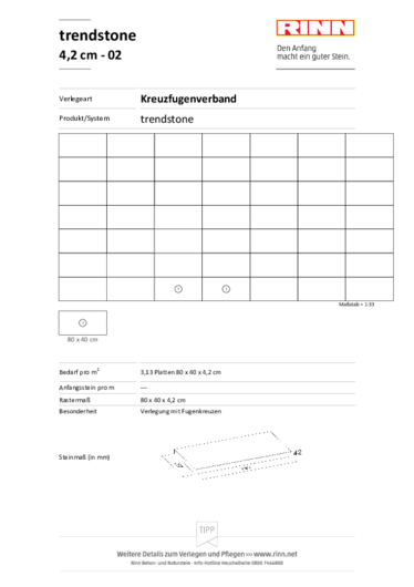 Trendstone Verlegemuster Kreuzfugenverband Trendstone Verlegemuster Kreuzfugenverband