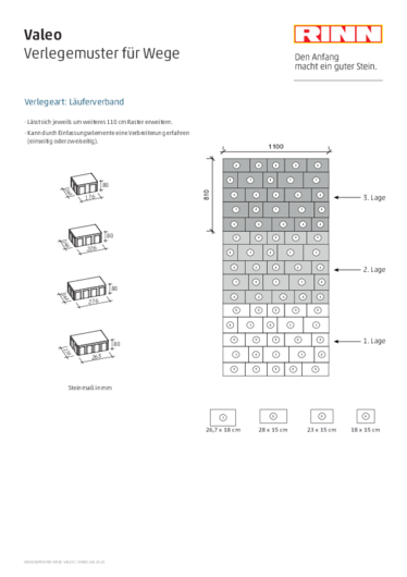 Verlegemuster Wege Valeo Pflaster Verlegemuster für Wege mit Valeo Pflaster